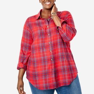 NWT 18/20 long sleeve Cotton flannel shirt